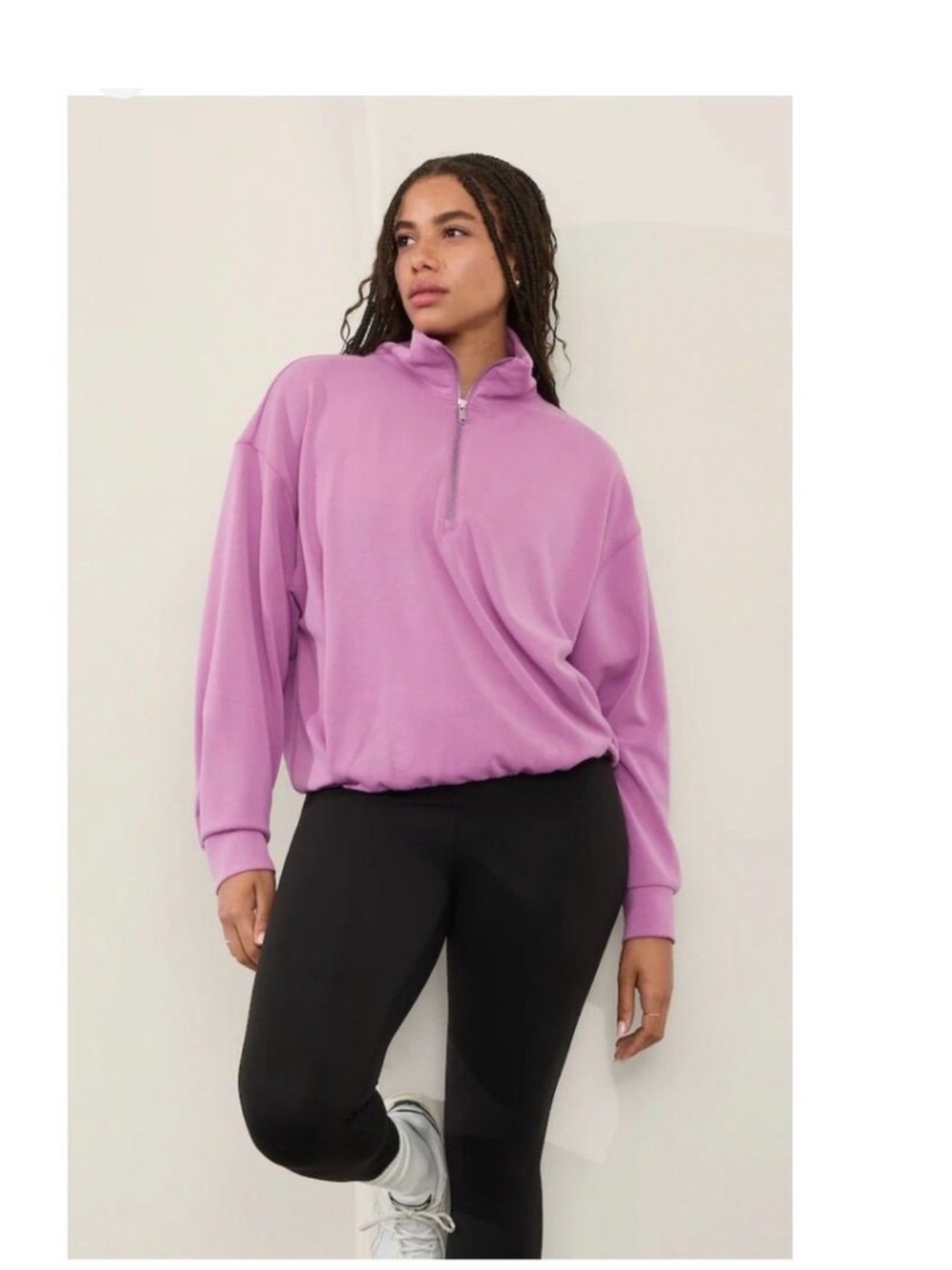 Athleta Seasoft Quarter-Zip Sweatshirt size XL